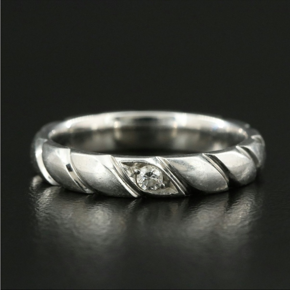 Platinum and Diamond Torsade de Chaumet Wedding Band